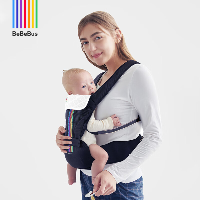 BeBeBus 3.0腰凳婴儿背带轻便四季享家宝宝两用抱式 3.0香槟金+1条口水巾 355元