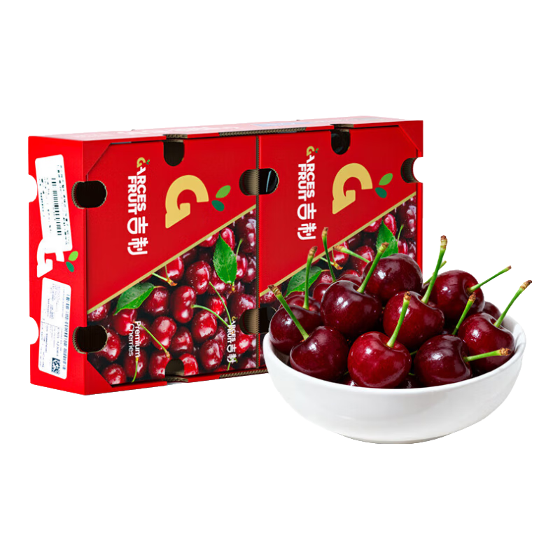 松筱 智利进口车厘子礼盒 2.5kg净重 2J单果28-30mm 超大果 精美礼盒 163.6元(需