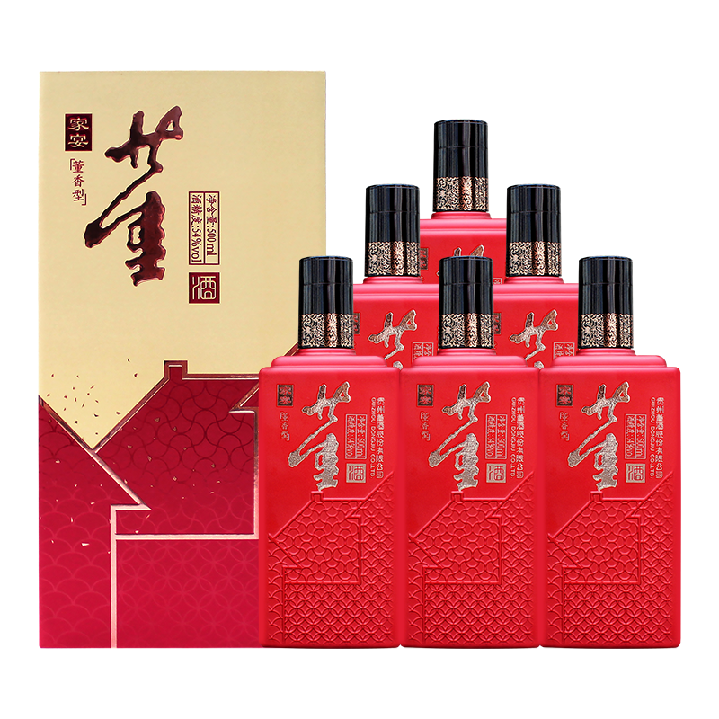 猫币513.74元、今日必买：董酒 家宴54度500ml*6 整箱盒装贵州董香型白酒团圆聚会