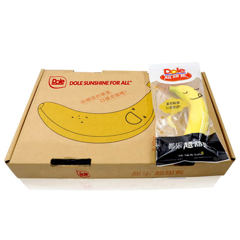Dole 都乐 超甜蕉7根装 单盒700g+ 单根独立包装 生鲜水果礼盒 13.13元