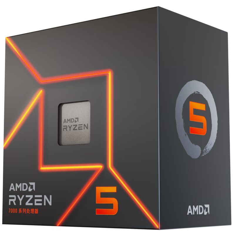 20点：AMD 锐龙 R5 7500F 盒装CPU 3.7GHz 6核12线程 1079元 （需用券）