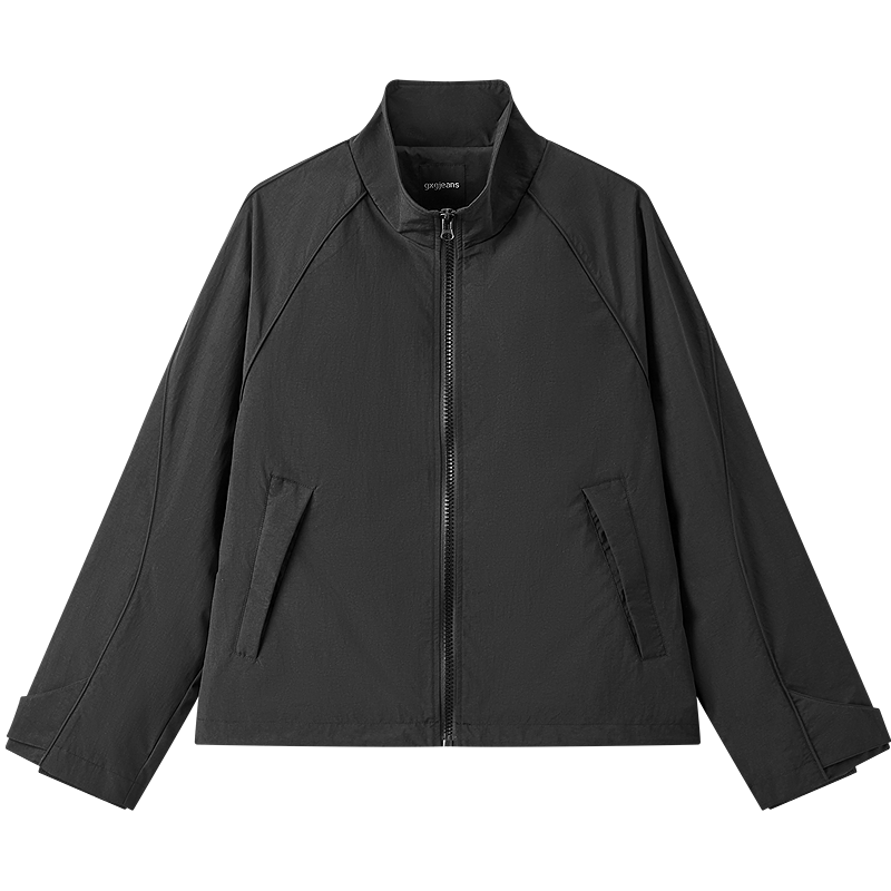 gxgjeans 26年春新品 美式双面穿工装风休闲宽松立领夹克 黑色 L 249元