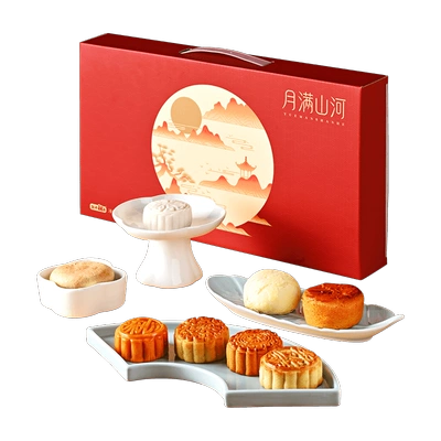 盐津铺子 月饼礼盒370g 8饼8味 7.9元（需领券）