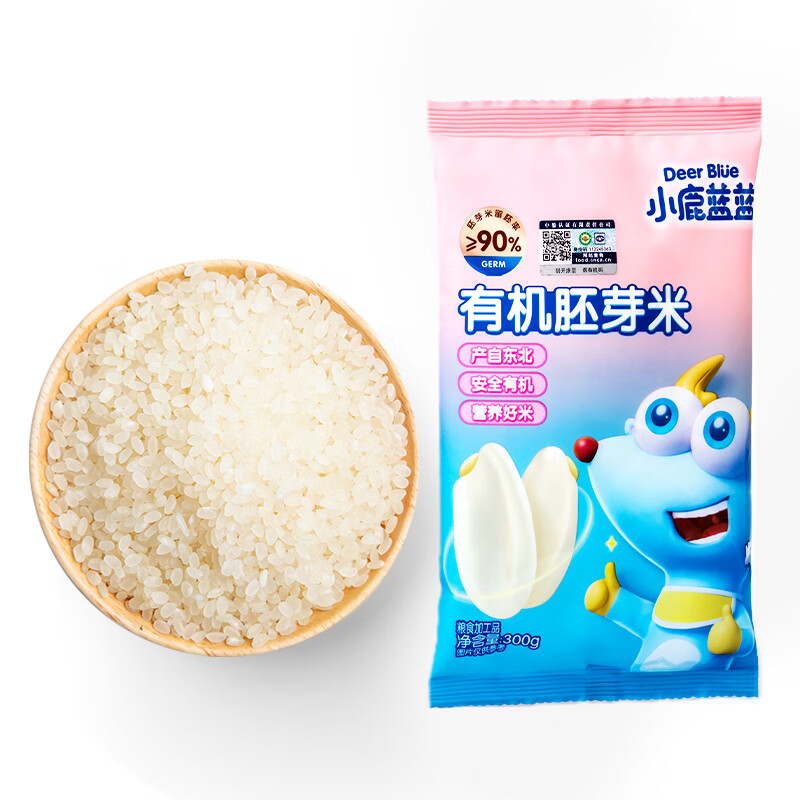 小鹿蓝蓝 宝宝辅食有机胚芽米 300g 10.21元（需买3件，共30.64元，双重优惠）