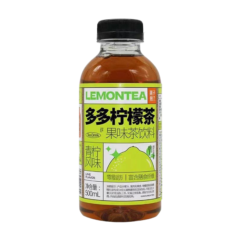 果子熟了 多多柠檬茶饮葡萄青柠味鸭屎香冰红茶500ml×12饮料 多人 ￥53.9