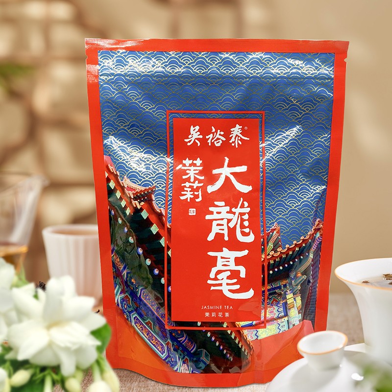 吴裕泰 茶叶茉莉花茶浓香型六窨花草茶 茉莉大龙毫 250g/袋 ￥78.33