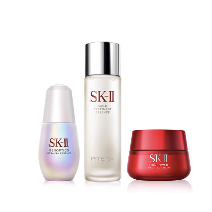 移动端、京东百亿补贴：SK-II 神仙水230ml+面霜50g+光子小灯泡30ml护肤品套装sk