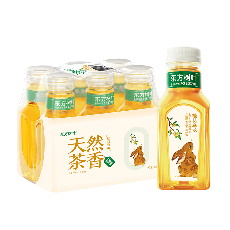 农夫山泉 NONGFU SPRING 东方树叶桂花乌龙茶饮料 335ml*6瓶 ￥9.9