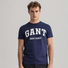 GANT 甘特 夏季男士印花美式休闲圆领短袖重磅T恤2003129 131元