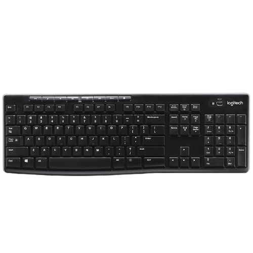 罗技 logitech K270 112键 2.4G蓝牙 双模无线薄膜键盘 黑色 无光 80.28元