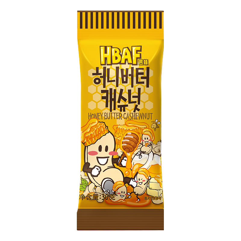 芭峰 HBAF 芭蜂 韩国进口蜂蜜黄油味腰果 30g 袋装 6.11元