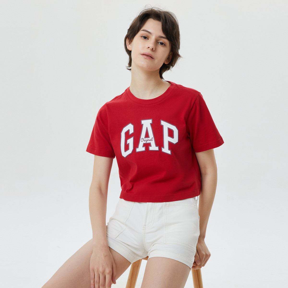 Gap 盖璞 纯棉亲肤正肩短袖 659468 ￥49