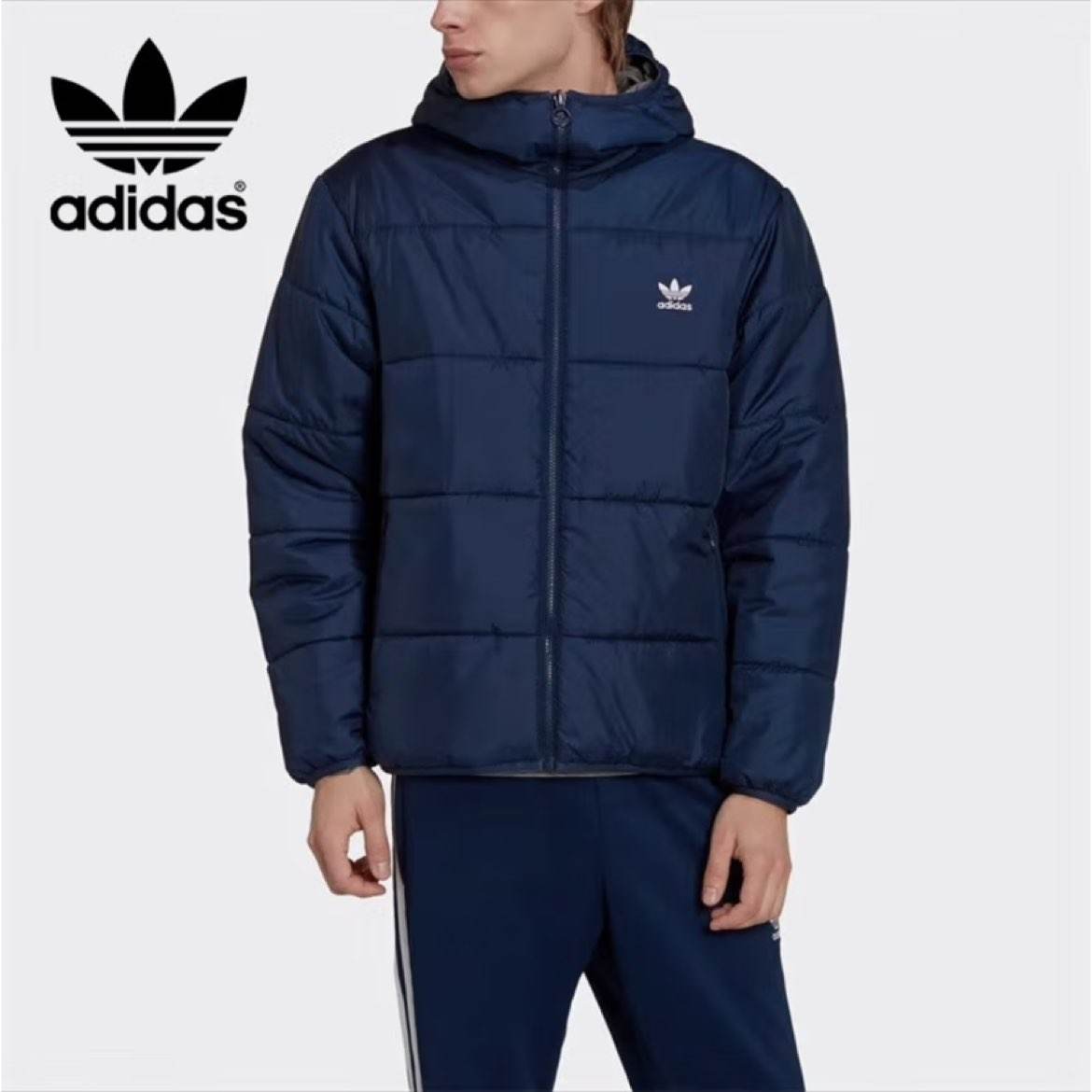 阿迪达斯 （adidas）三叶草男装双面穿运动保暖棉服 379元（需领券）