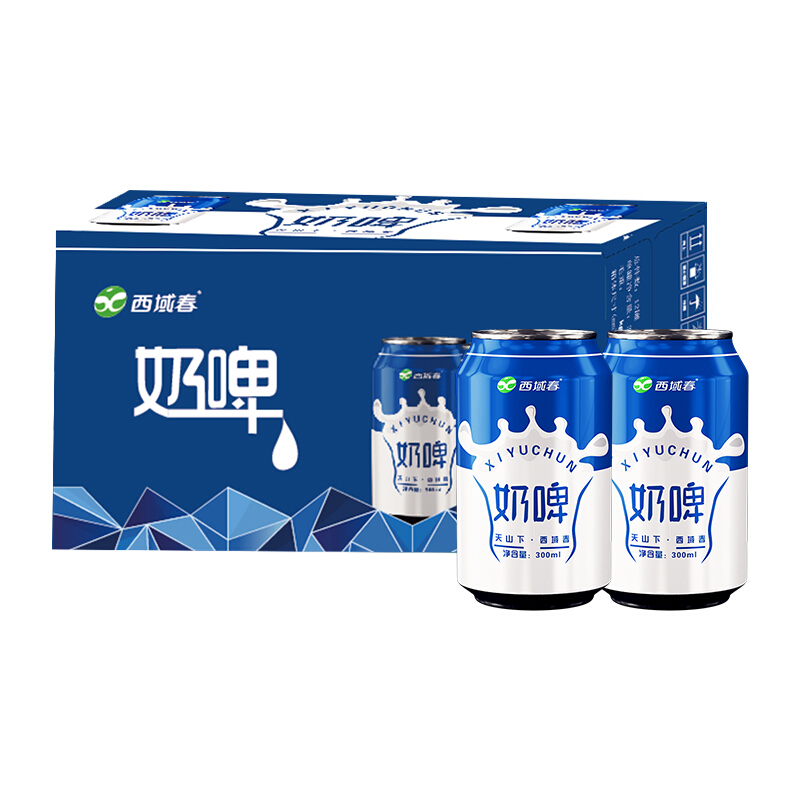 西域春 奶啤气泡饮料 300ml*12罐 25.9元