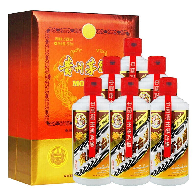 移动端、京东百亿补贴：MOUTAI 茅台 纸珍 53度 酱香型白酒 375mL*6瓶 16404.2元