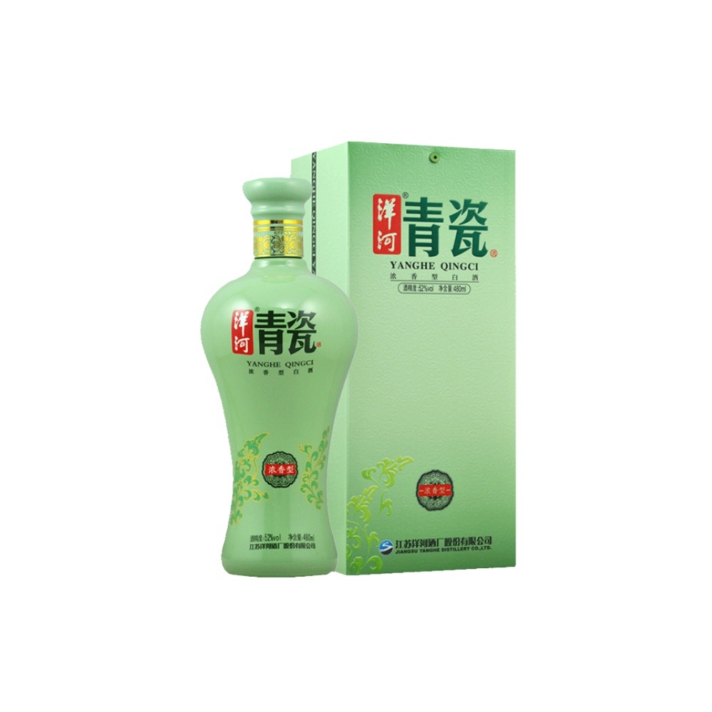 yanghe 洋河 青瓷52度 浓香型白酒 480ml 46.69元
