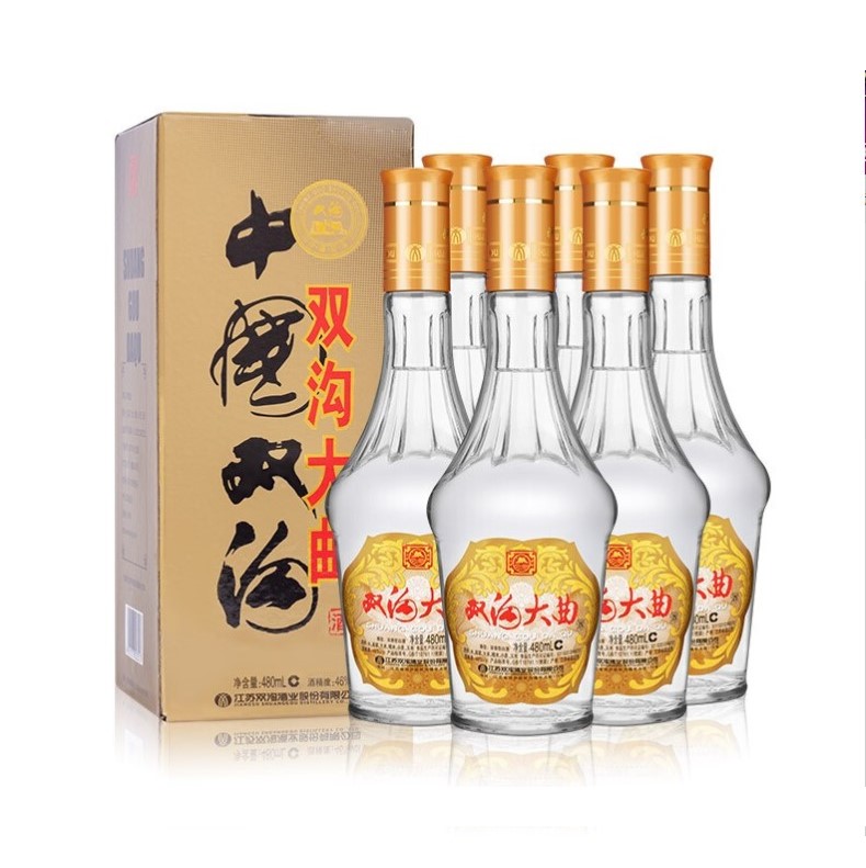 双沟 大曲名玻46度480mL*6瓶 整箱装白酒 147.97元（需用券）