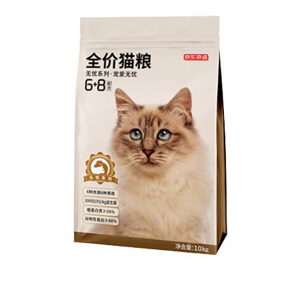 双11预售：京东京造 鸡肉蛋黄冻干双拼全阶段猫粮 10kg 195.1元（需定金10元）