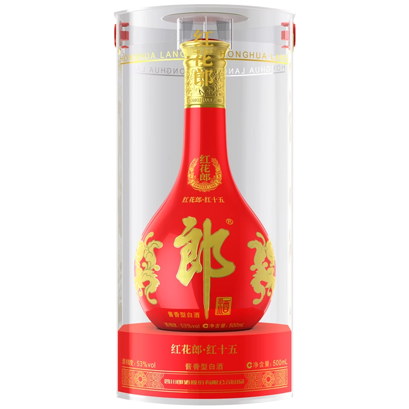 郎酒 红花郎15 53%vol 酱香型白酒 500ml 单瓶装 310元(需用券)