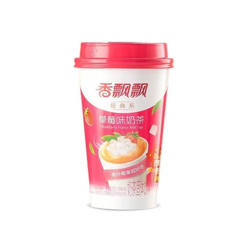 香飘飘 草莓味椰果奶茶80g*3杯奶茶 6.55元