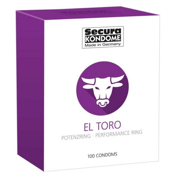 <span>0税！</span>德国产，Secura El Toro公牛系列 带锁精环 延时避孕套100只装新低142.37元（折1.42元/只）