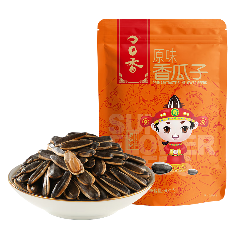 ChaCheer 洽洽 香瓜子 原味 500g*10件 76.6元合7.66元/件