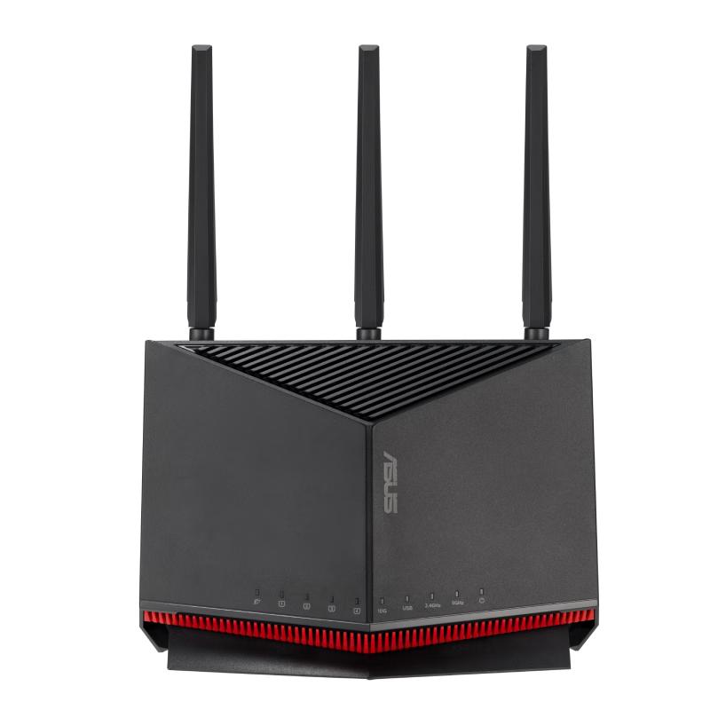华硕 RT-BE86U 双频6800M 家用万兆Mesh路由器 Wi-Fi 7 黑色 单个装 1556.1元