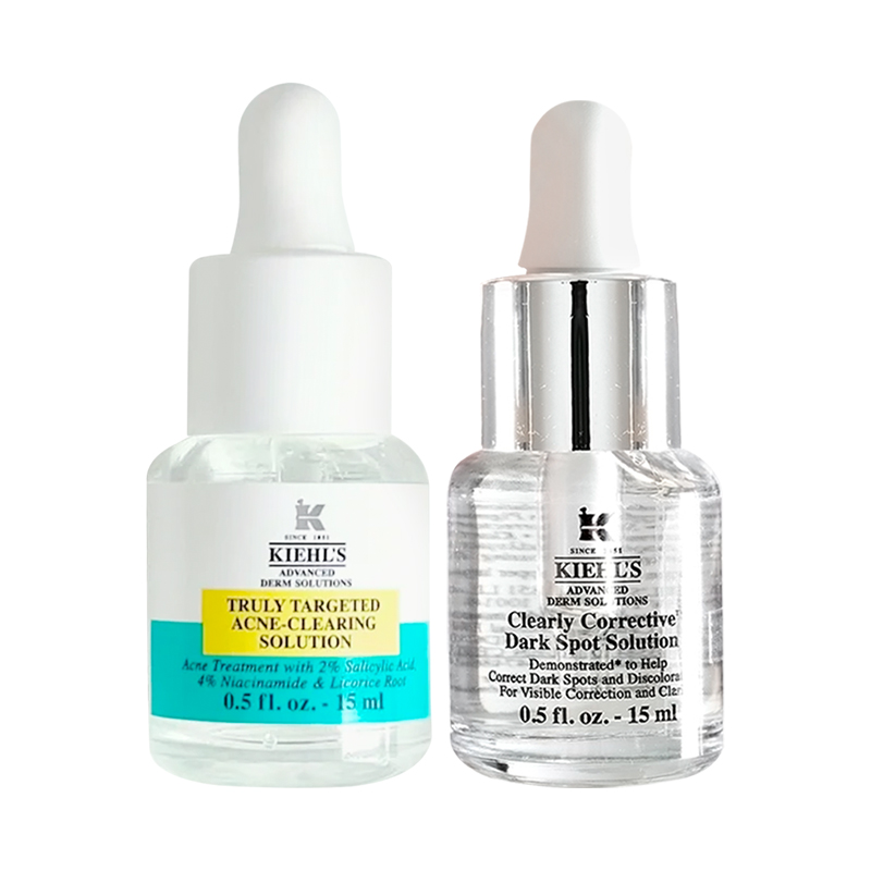 88VIP：Kiehl's 科颜氏 淡斑精华15ml+祛痘精华15ml 225.15元