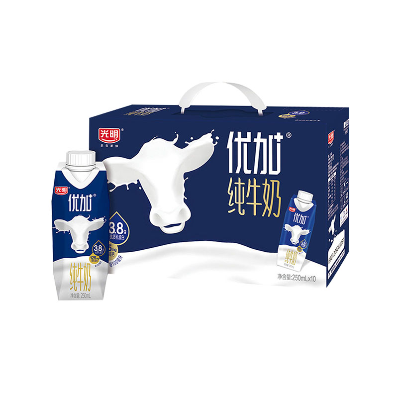 88VIP：光明 优加 3.3g乳蛋白 纯牛奶 250ml*10盒 45.5元（需用券）