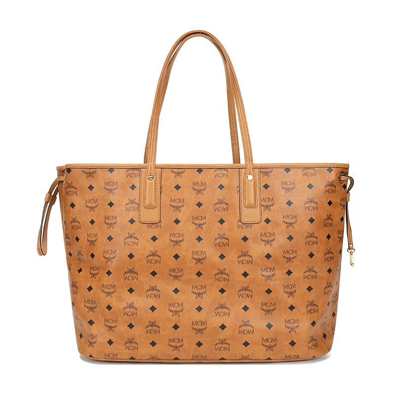 MCM Visetos系列 女士手提托特包 MWPAAVI01CO001 干邑色 大号 2783元（需用券）