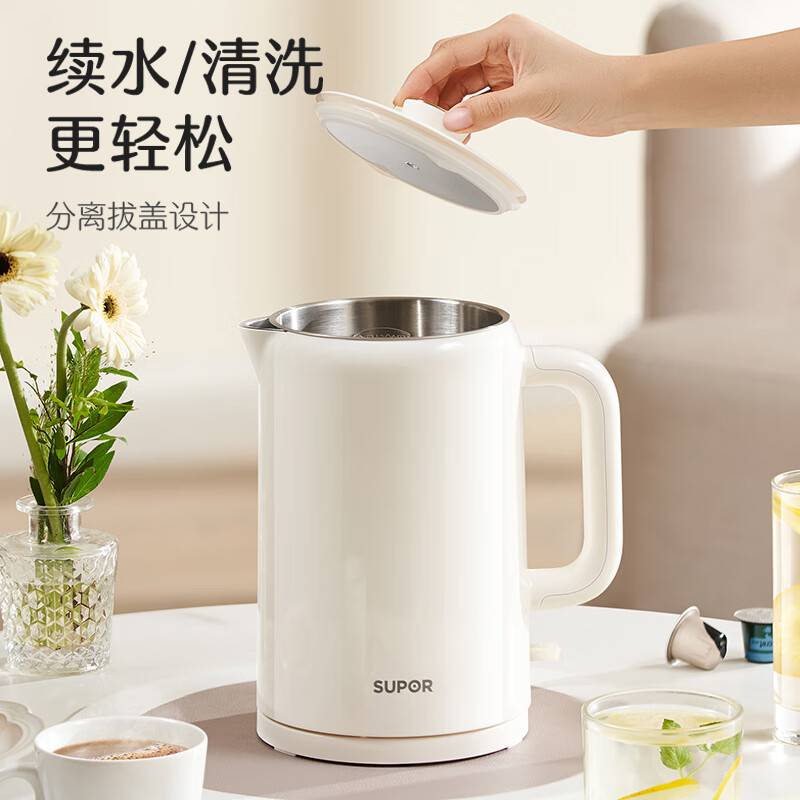 以旧换新补贴：SUPOR 苏泊尔 SW-15T108A 316不锈钢烧水壶 1.5L 73.65元