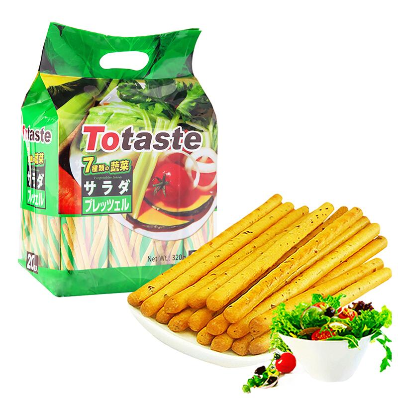 Totaste 土斯 棒形饼干 混合蔬菜味 320g 14.96元