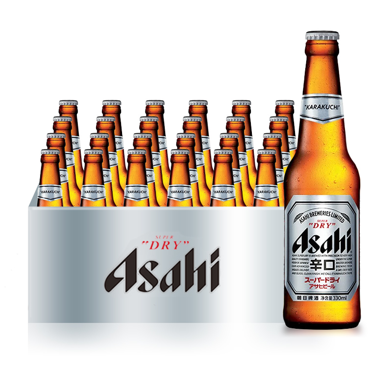 Asahi 朝日啤酒 朝日 超爽生啤酒 330ml*24瓶 87.9元