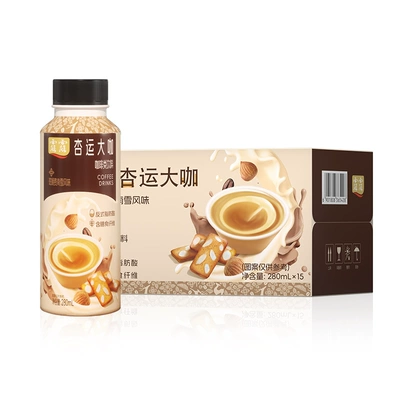 临期品：露露 杏仁咖啡饮料 280ml*15瓶 拿铁风味 植物蛋白 23.4元（+1.5元淘金