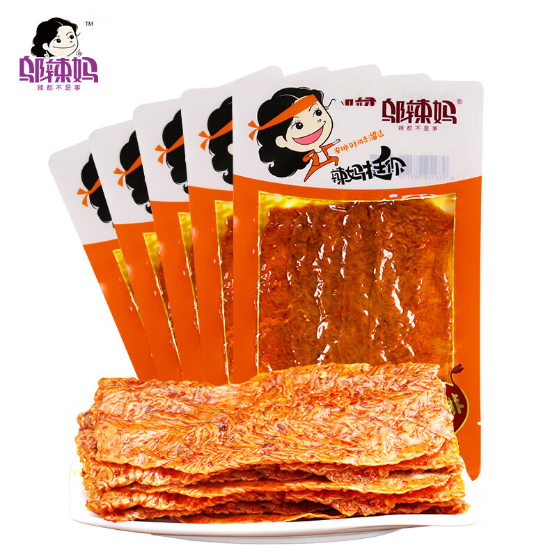 邬辣妈 蒜蓉素牛排 辣条零食儿时回忆 100g 16.9元（需用券）