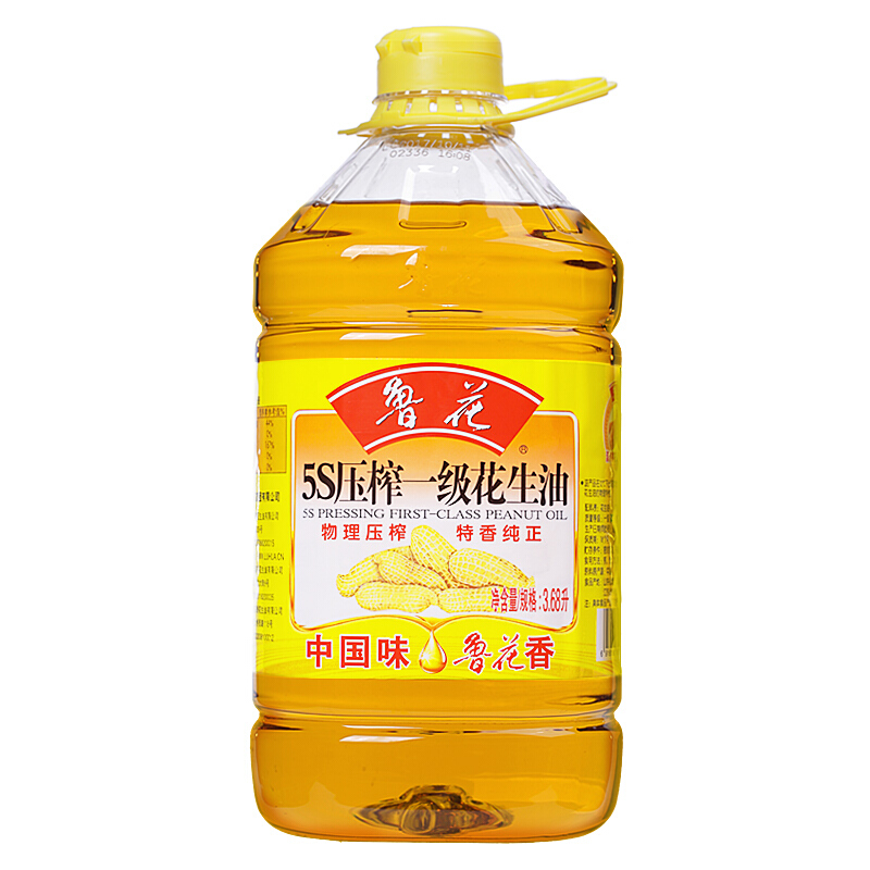 luhua 鲁花 5S压榨一级花生油 3.68L 125.9元