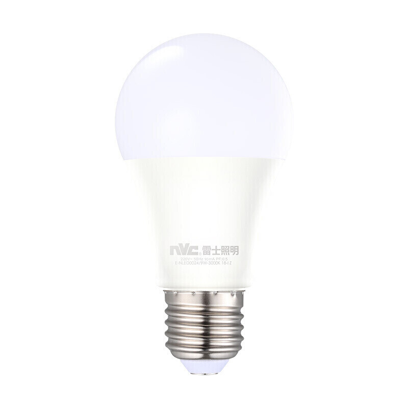 雷士照明 Lighting 雷士照明 NVC Lighting E27螺口球泡 9W 暖黄光 1只装 15.33元