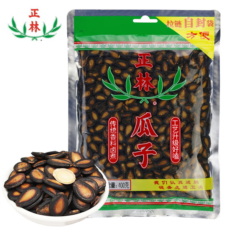 正林 3A黑瓜子 400g/袋 甘草五香大颗粒 21.84元