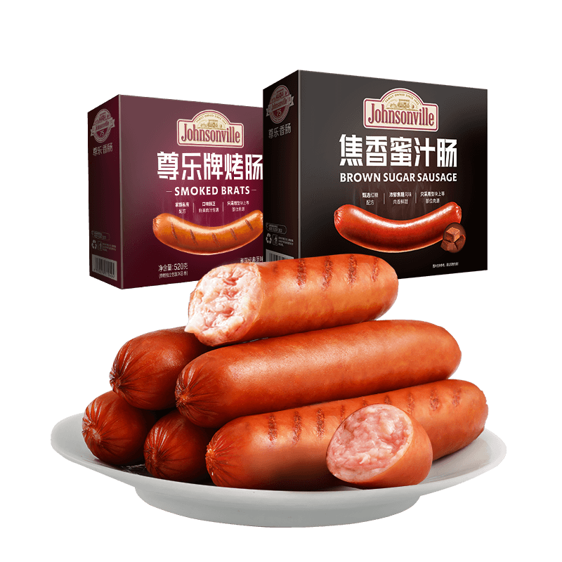 plus会员：Johnsonville 尊乐 香肠 原味520g*1+蜜汁520g*1 77.21元