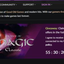 GOG周年庆 喜加一 免费领取 Master of Magic Classic steam好评率96.1%