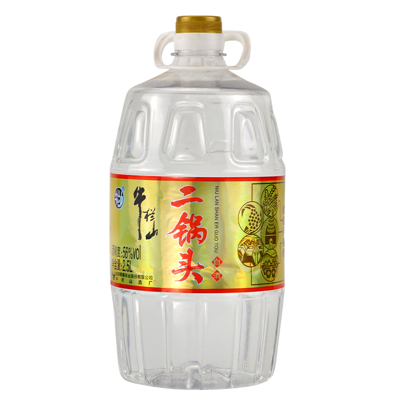 牛栏山 二锅头 清香型56度纯粮酒 2.5L桶装2500ml 256.5元