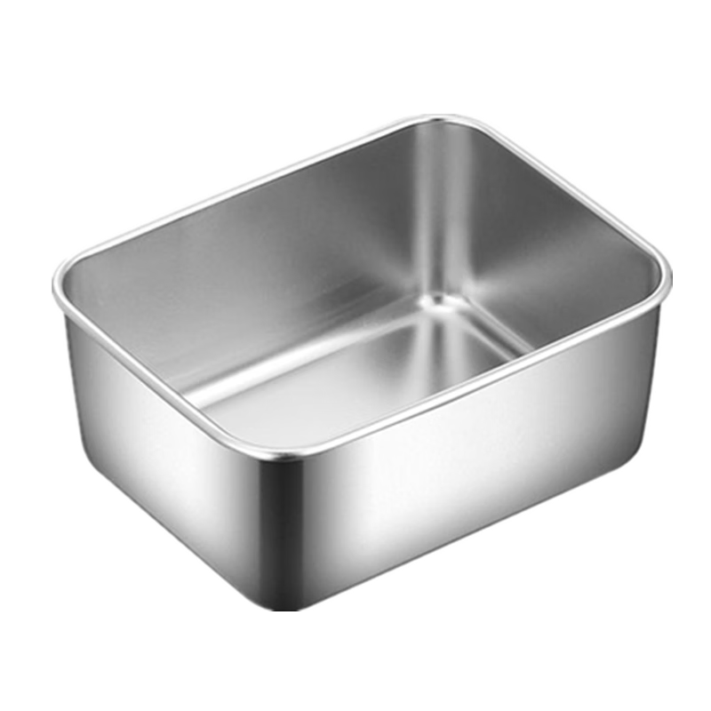 YUENIJIA 悦霓佳 不锈钢方盒冰箱收纳盒凉菜长方盒 10.5*13.5*5.5cm1个 无盖 6.1元