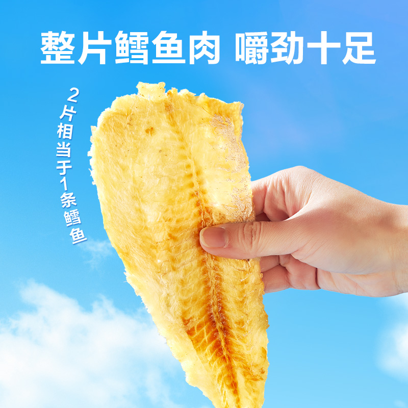 BESTORE 良品铺子 鱼干片烤鱼片鳕鱼鱼干即食零食 12.9元（需用券）