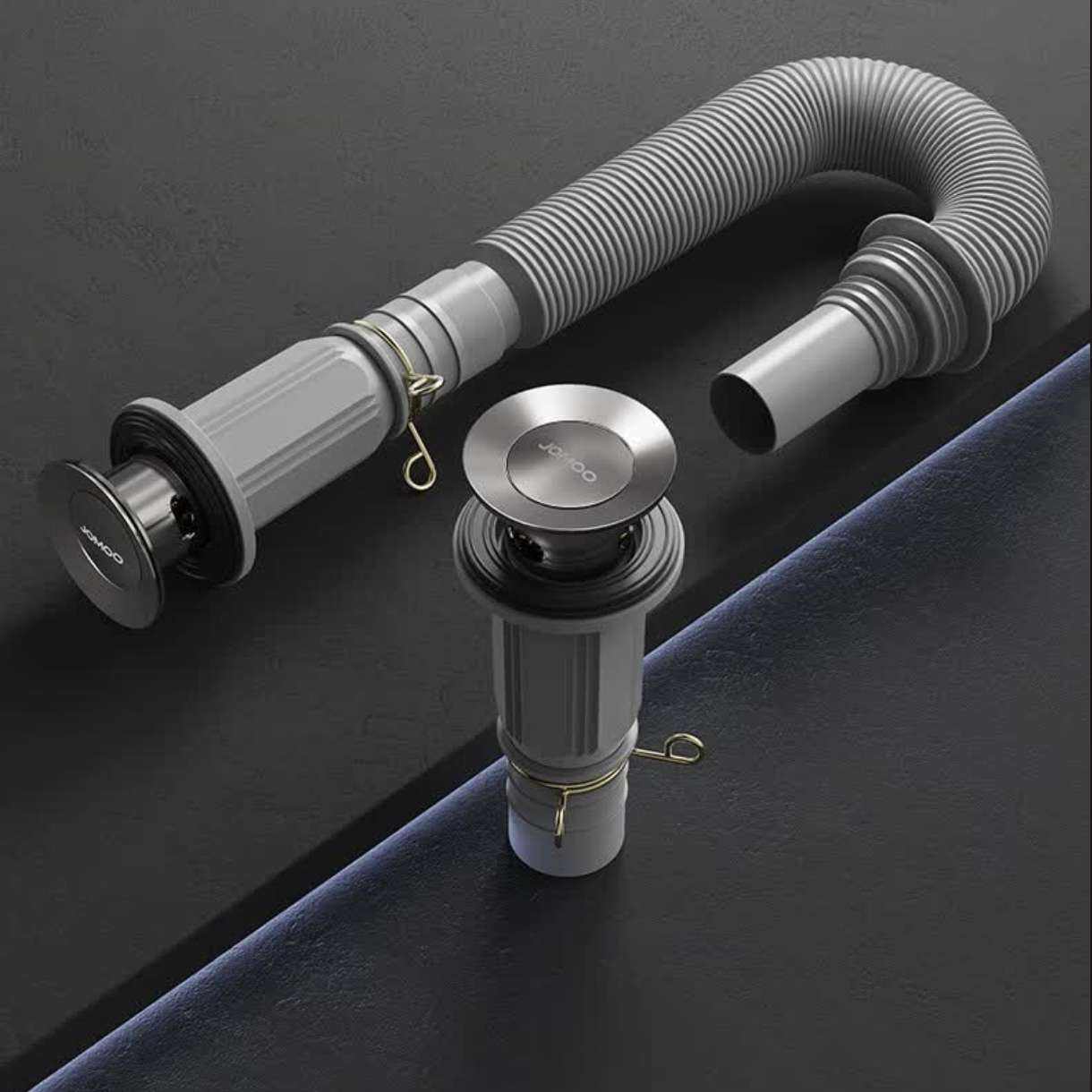 双11:九牧（JOMOO）翻版直排式三溢水口双重密封防臭下水套装91206-1C-1 33.06元(