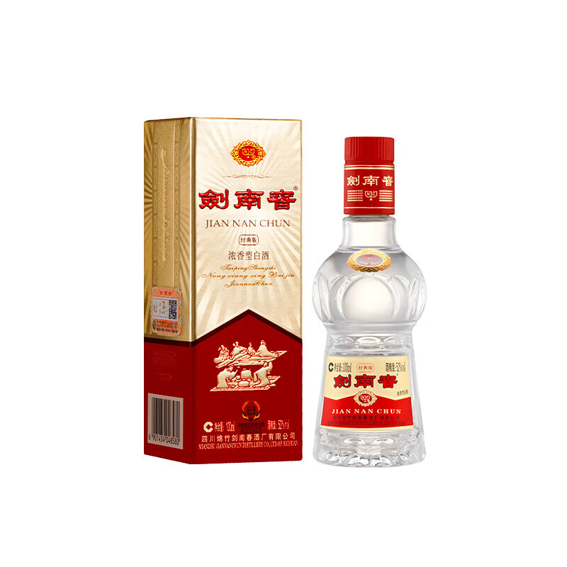 剑南春 经典版水晶剑 52度 浓香型白酒 100mL 单瓶装 89元（需用券）