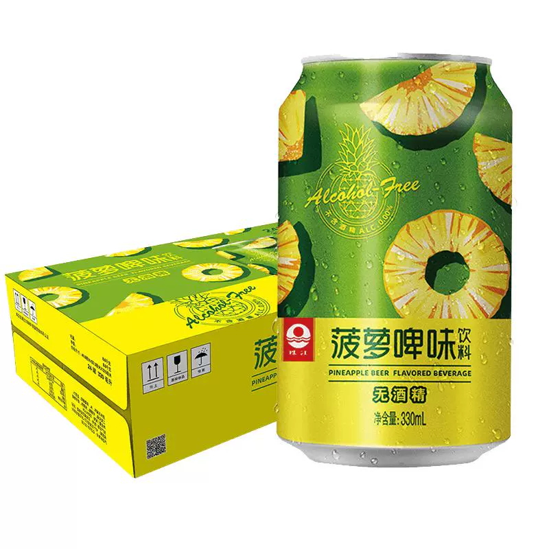 珠江啤酒 菠萝啤味饮料 330mL*12罐 ￥16.9