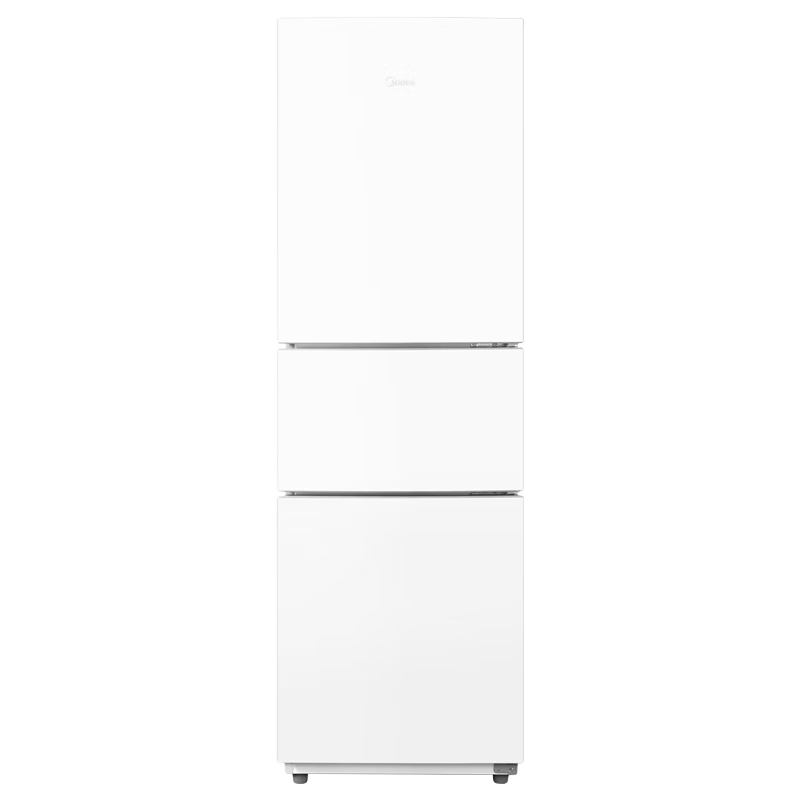PLUS会员:美的（Midea）精致存储三门三温区白色小冰箱 864.3元（需领券、需凑