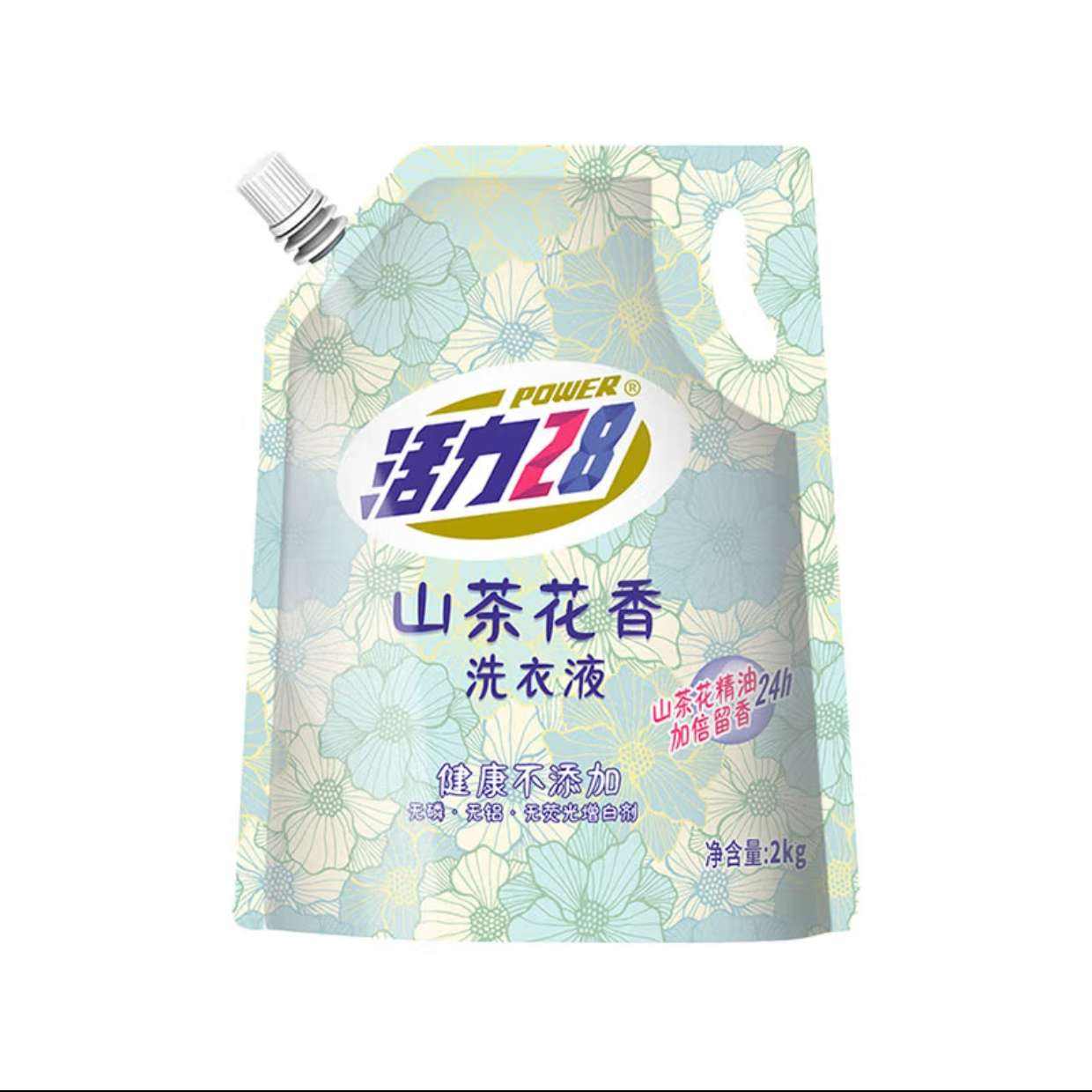 PLUS会员:活力28 山茶花洗衣液 2kg 7.85元包邮