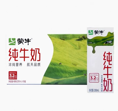 MENGNIU 蒙牛 纯牛奶200ml*24盒 33.9元