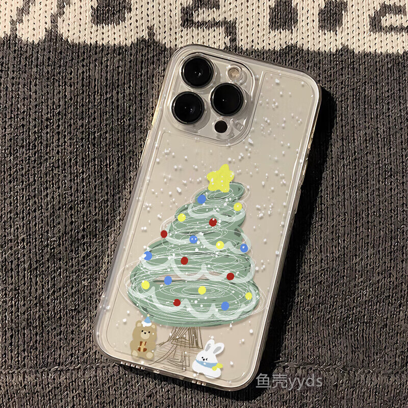 菲天 适用于iPhone全系列手机壳保护壳太空壳点点圣诞树 太空壳点点圣诞树 i